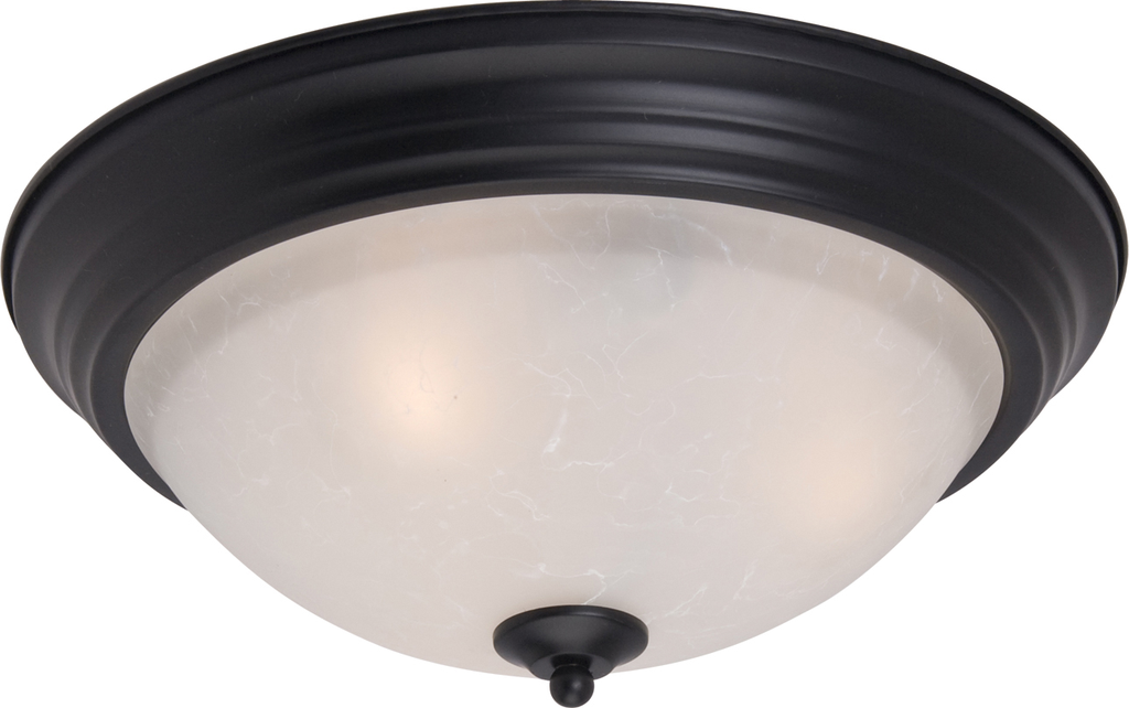 Product image for Essentials 1 Light Flush Mount - Black w/ Ice Glass