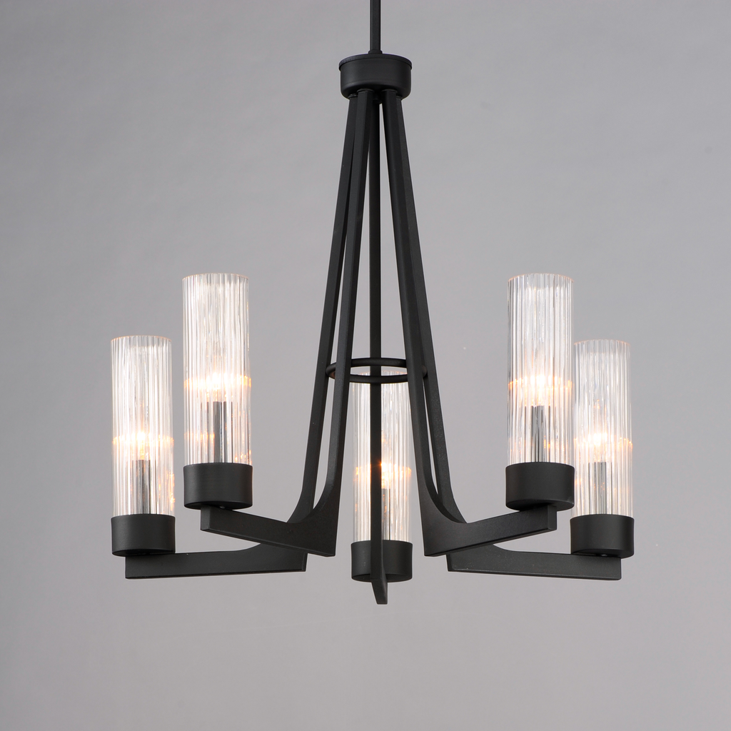 Delos 5-Light Chandelier, Anthracite
