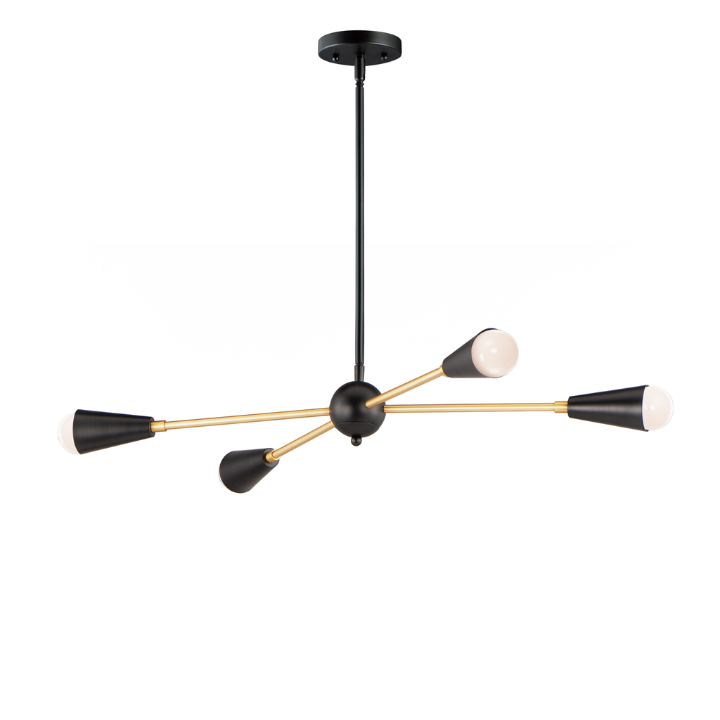 Product image for MAXIM 11264BKSBR/BUL LOVELL 4-LIGHT PENDANT WITH BULBS