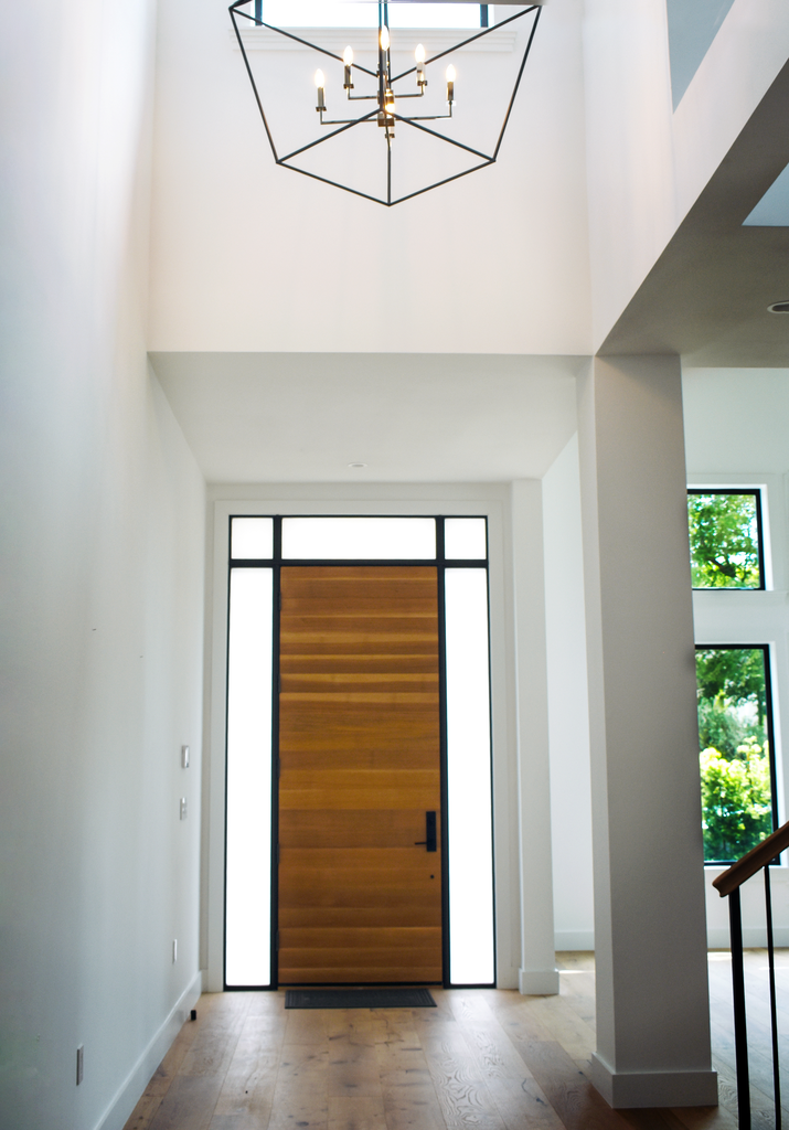 Abode 8-Light Chandelier, Textured Black / Polished Nickel