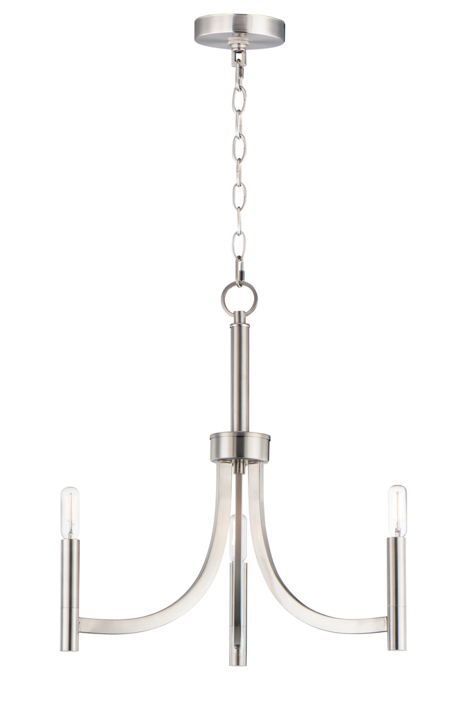 Product image for Lyndon 3 Light Chandelier - Satin Nickel