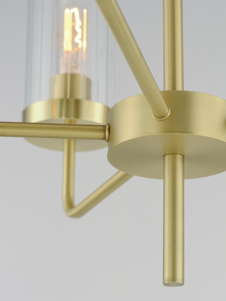 Crosby 5-Light Chandelier, Satin Brass