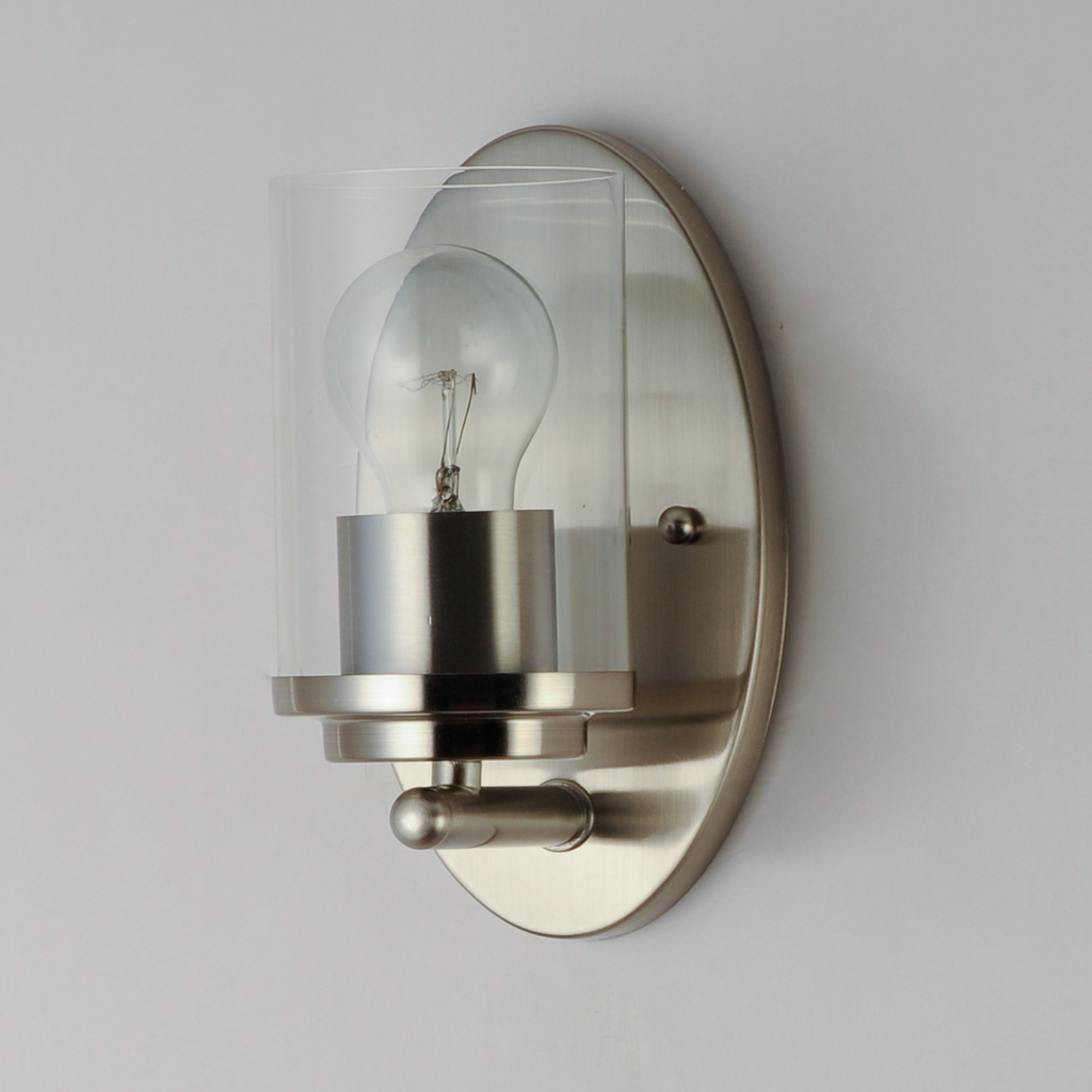 Corona 1-Light Wall Sconce, Satin Nickel