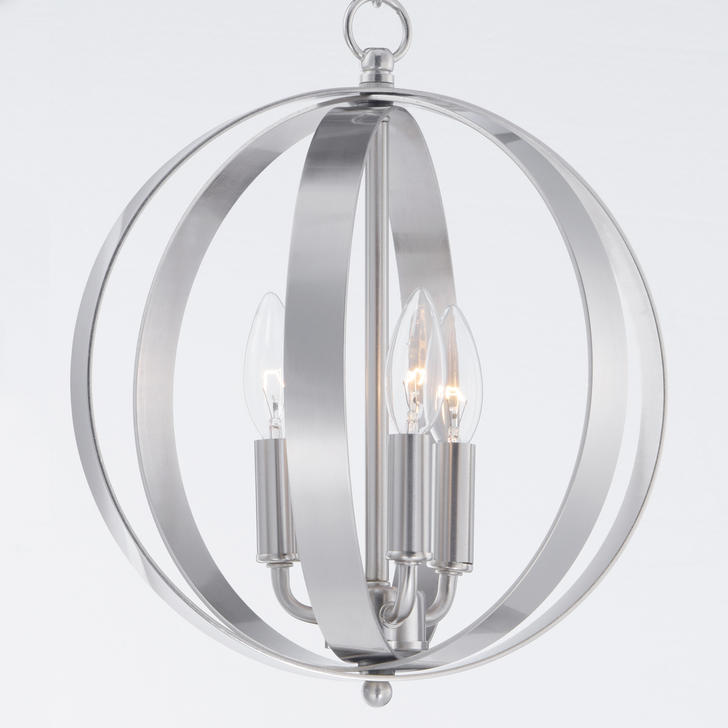 Provident 3-Light Chandelier, Satin Nickel