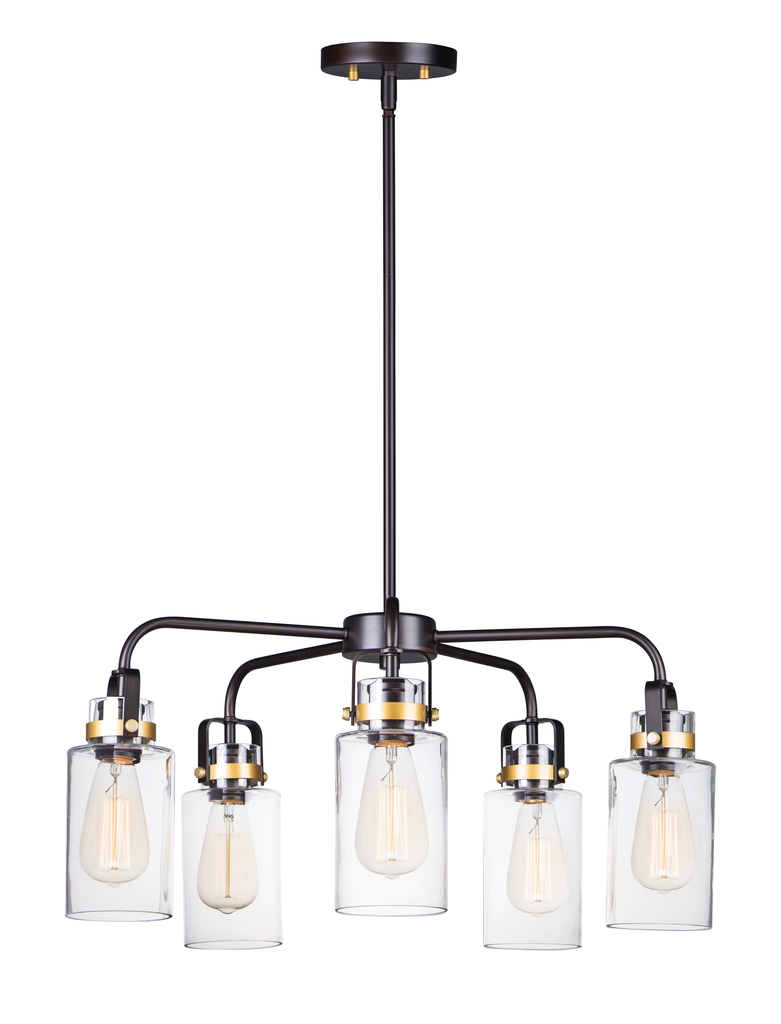 Product image for Magnolia 5 Light Pendant - Bronze/Gold