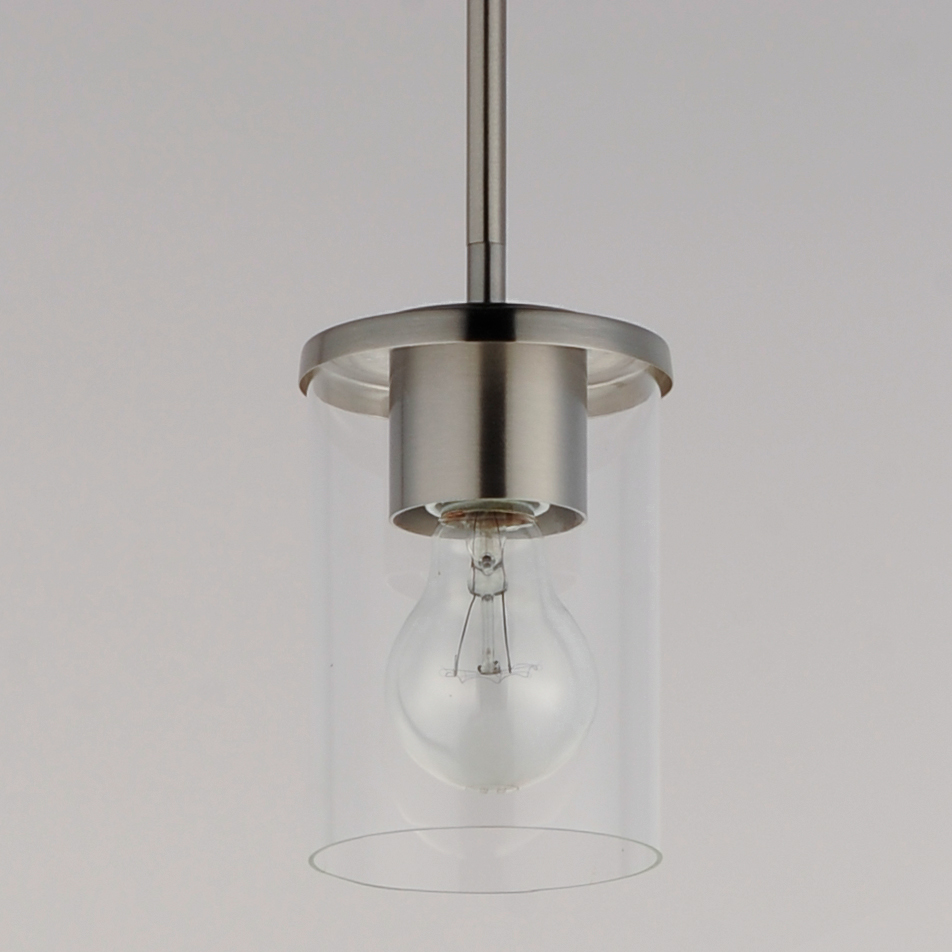 Corona 1-Light Mini Pendant, Satin Nickel