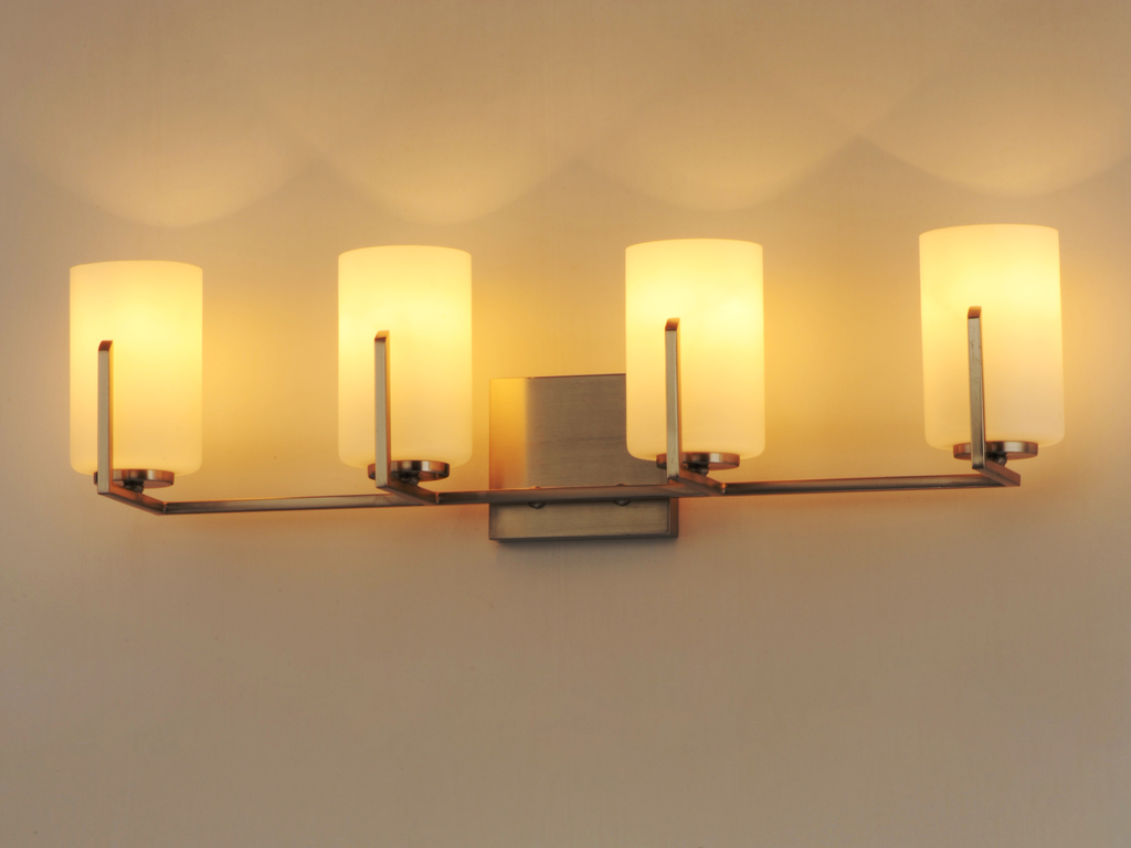 Dart 4-Light Bath Vanity, Satin Nickel