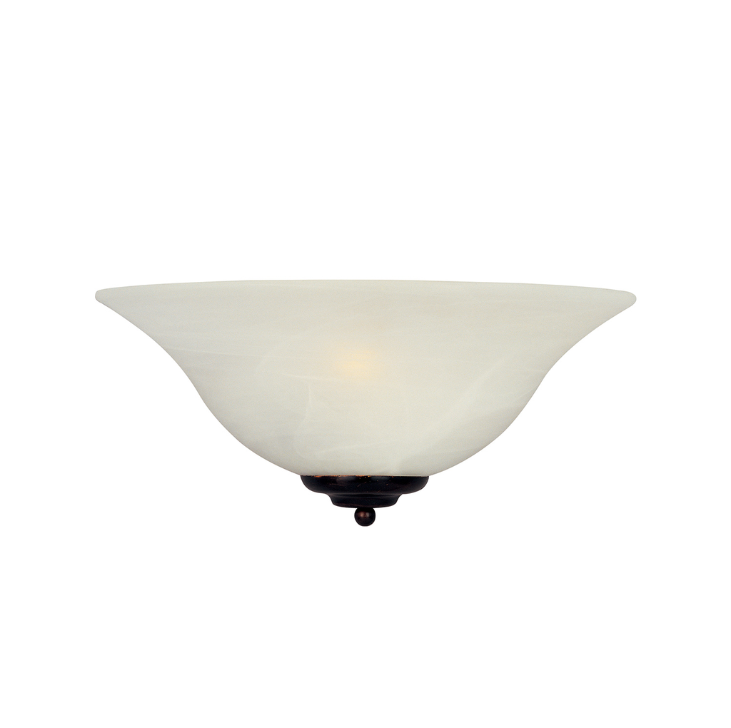 Product image for Essentials 1 Light Wall Sconce - Oil Rubbed Bronze w/ Marble Glass