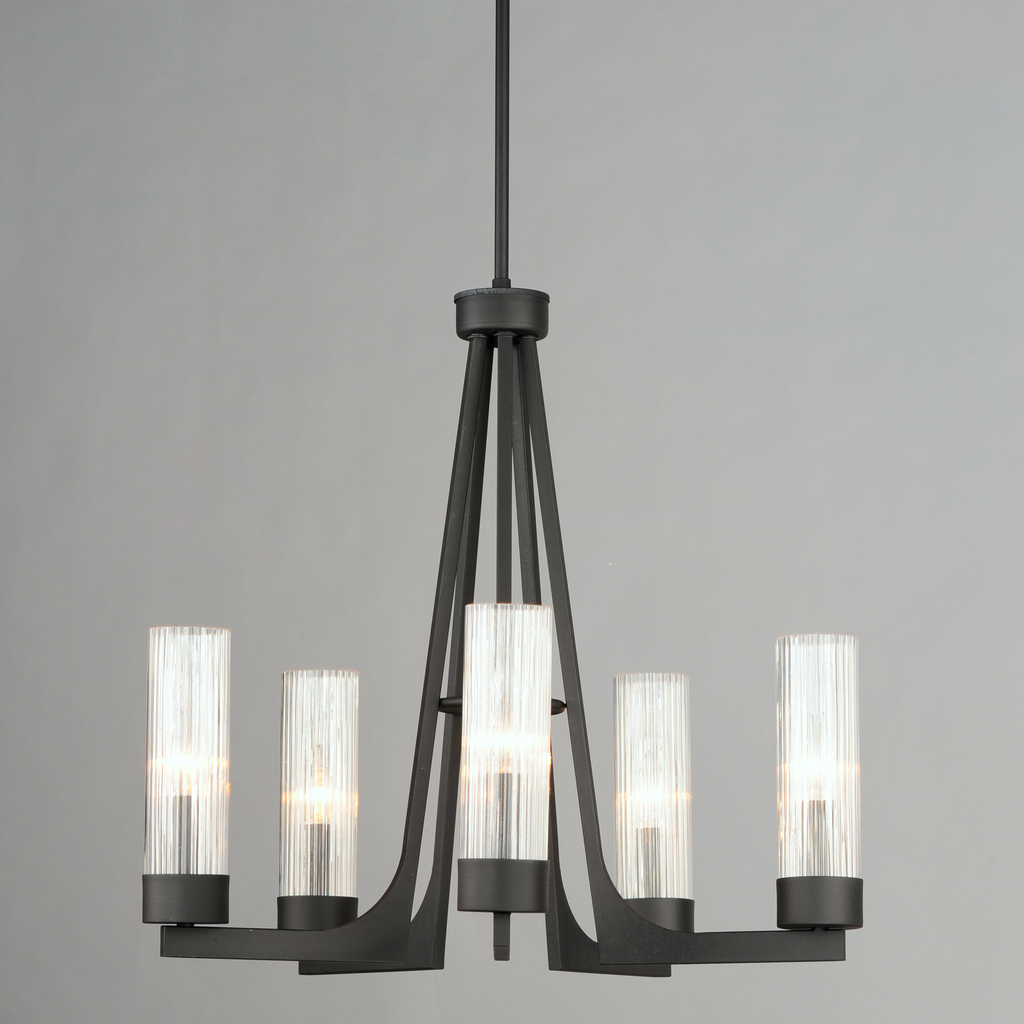Delos 5-Light Chandelier, Anthracite