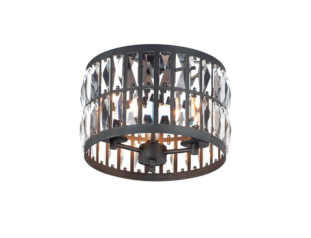 Product image for Madeline 3 Light Flush Mount - Black