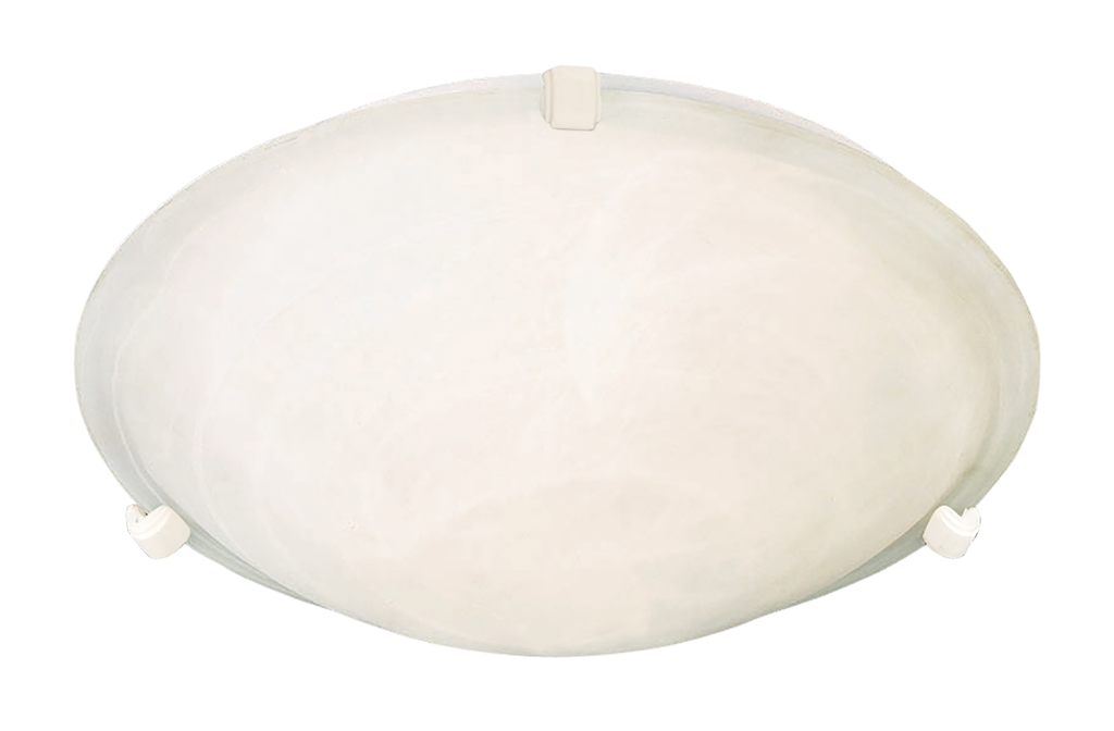 Product image for Malaga 3 Light Flush Mount - White w/ Marble Glass