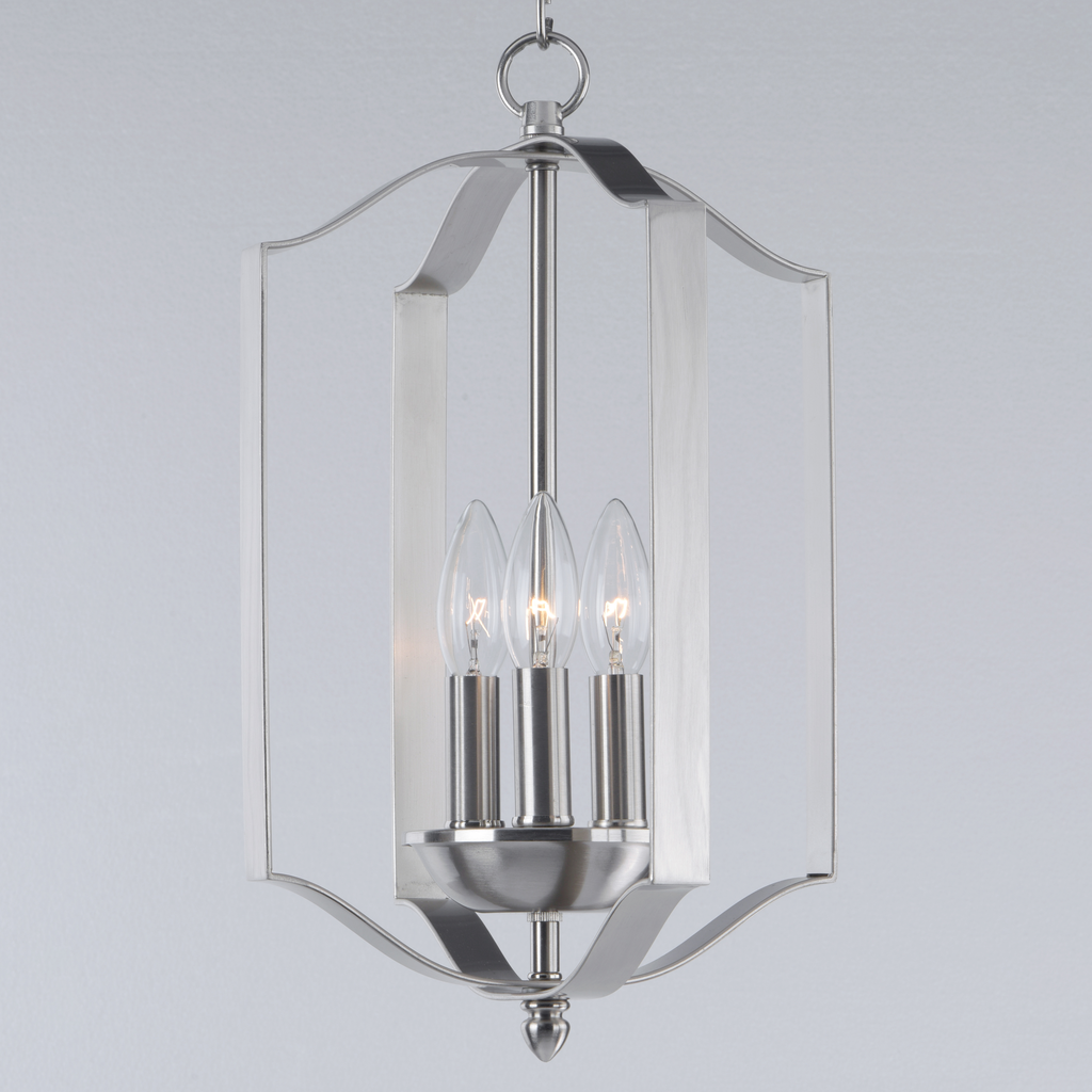 Provident 3-Light Chandelier, Satin Nickel