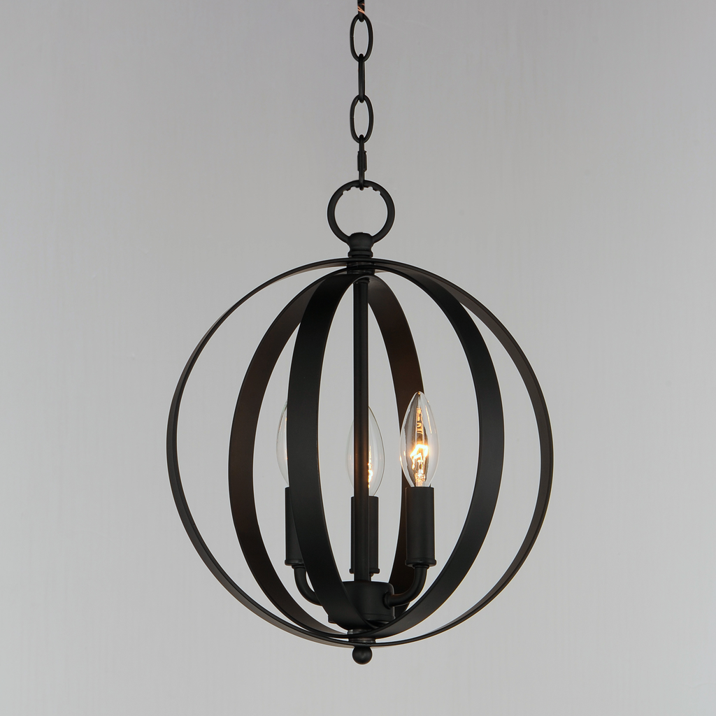 Provident 3-Light Chandelier, Black