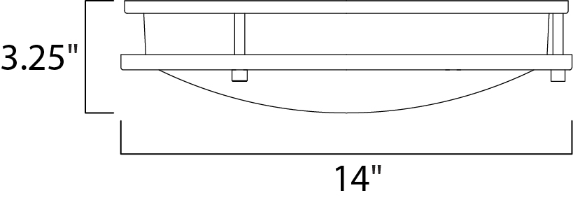 Linear LED 14" LED Surface Mount, Satin Nickel