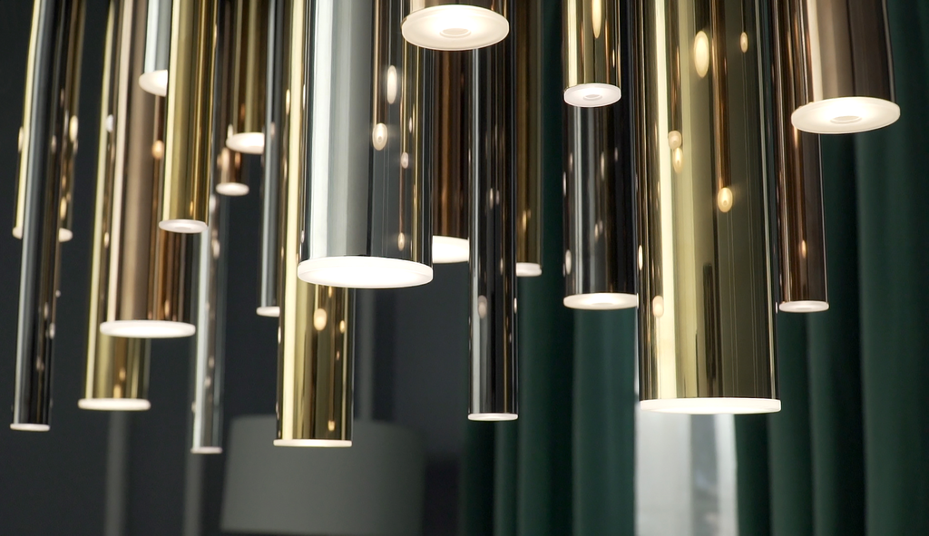 Flute 31-Light LED Pendant, Multi-Plated