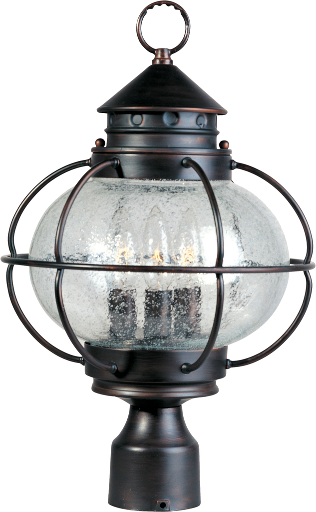 Product image for Portsmouth 3 Light Medium Post Lantern - Oil Rubbed Bronze
