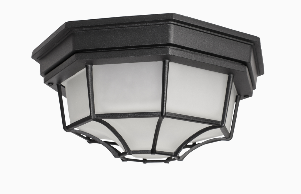 Product image for Crown Hill 2 Light Outdoor Ceiling Mount - Black