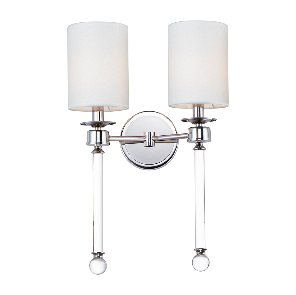 Product image for Lucent 2 Light Wall Sconce - Polished Nickel