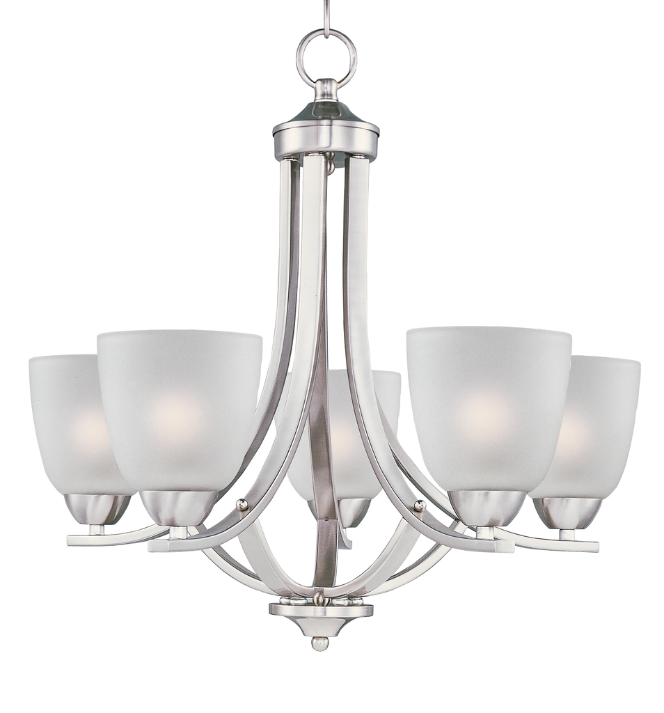 Product image for Axis 5 Light Chandelier - Satin Nickel
