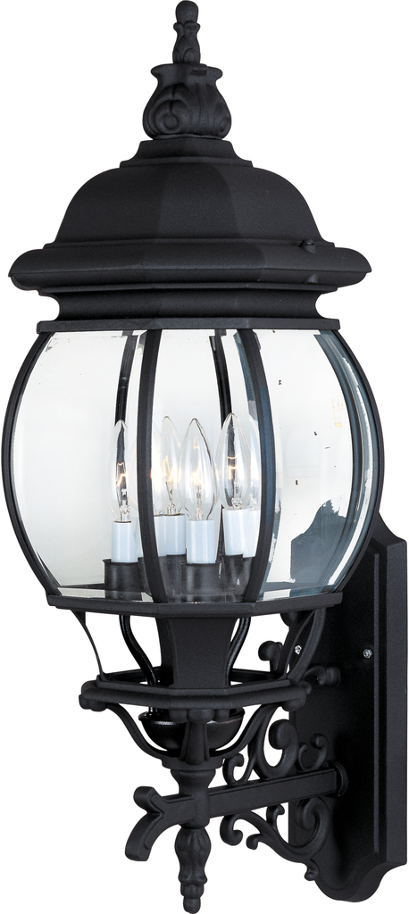Product image for Crown Hill 4 Light Wall Lantern - Black