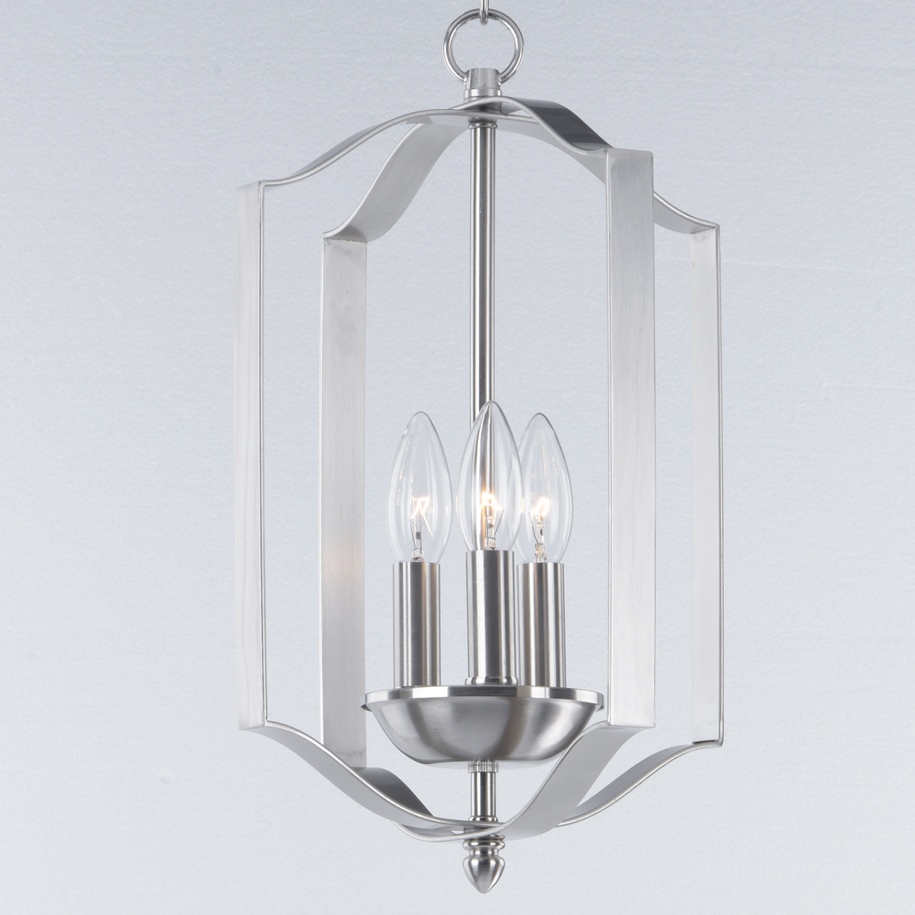 Provident 3-Light Chandelier, Satin Nickel