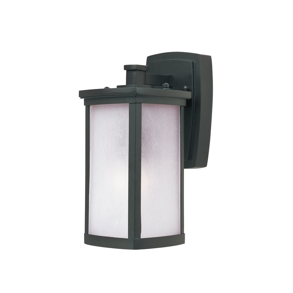 Product image for Terrace 1 Light Small Wall Lantern - Bronze w/ Frosted Seeded Glass