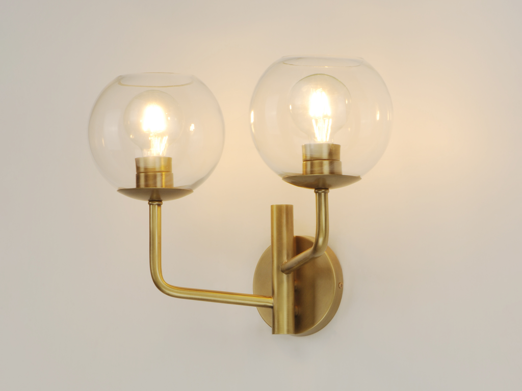 Branch 2-Light Wall Sconce, Natural Aged Brass