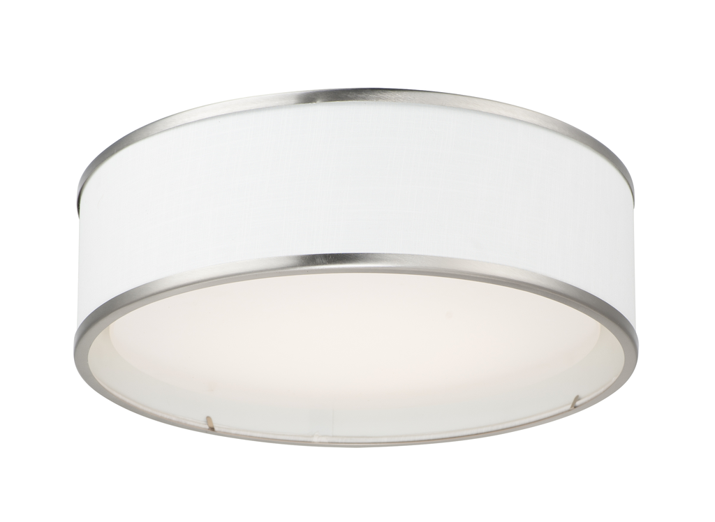 Product image for Prime 16" LED Flush Mount - Satin Nickel