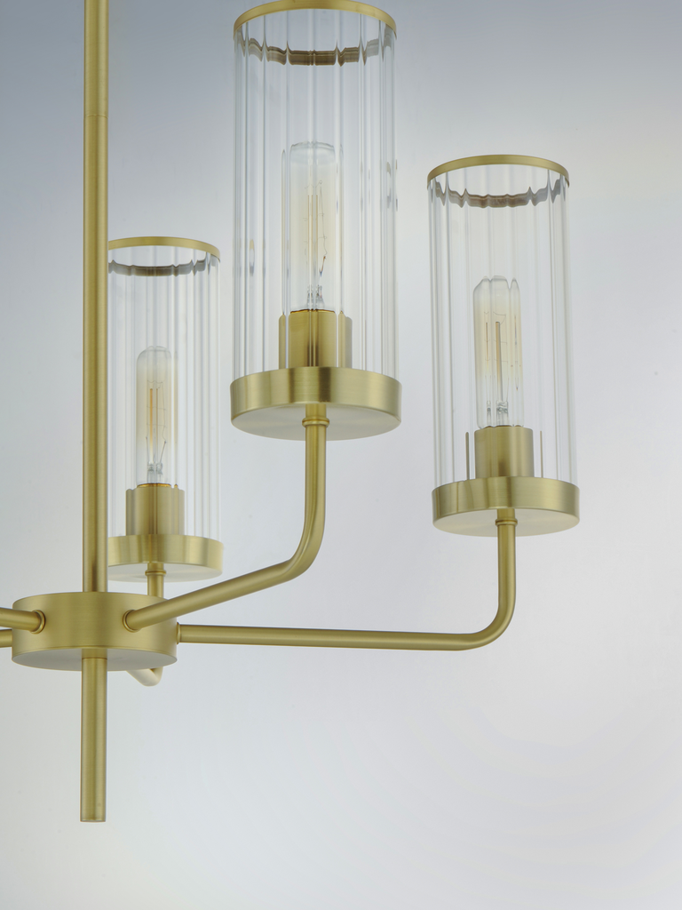 Crosby 5-Light Chandelier, Satin Brass