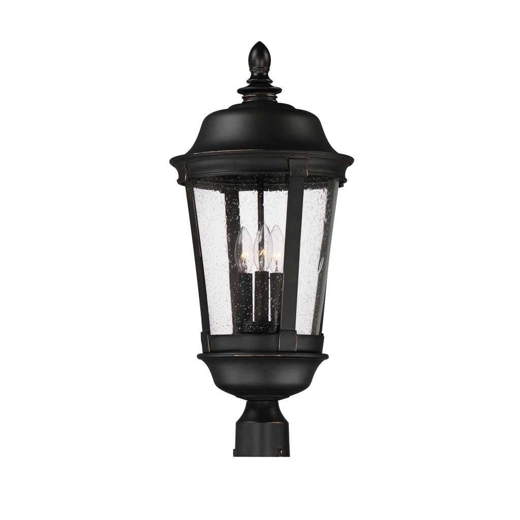 Product image for Dover 3 Light Large Post Lantern - Bronze