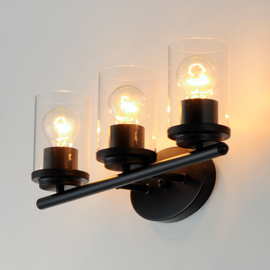 Corona 3-Light Bath Vanity, Black