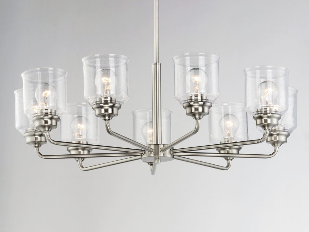 Acadia 8-Light Chandelier, Satin Nickel