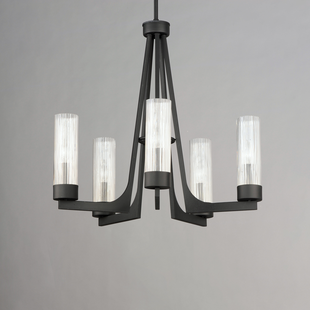 Delos 5-Light Chandelier, Anthracite