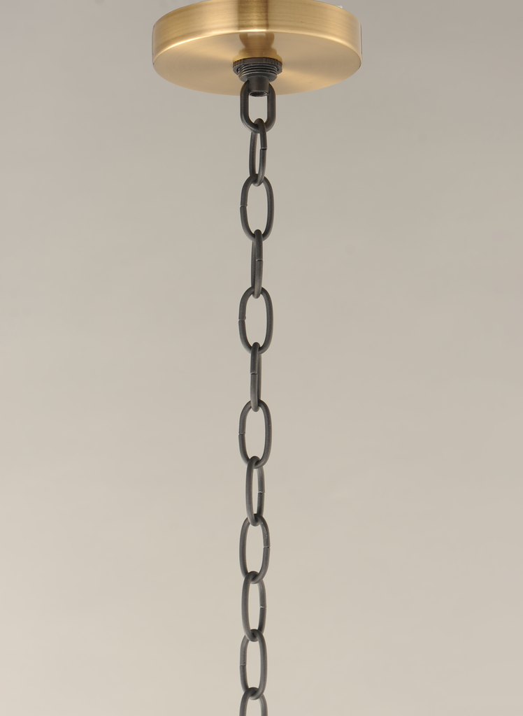 Charlton 5-Light Chandelier, Black / Antique Brass