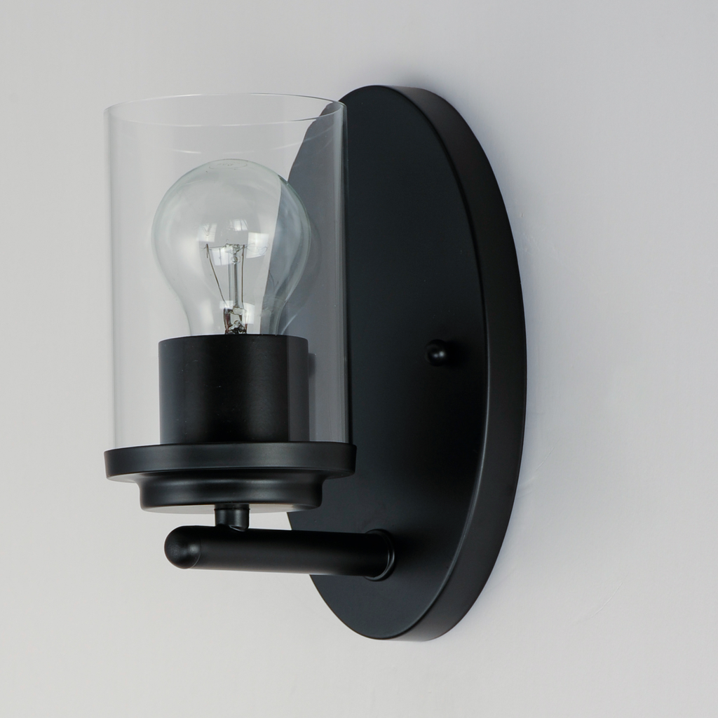 Corona 1-Light Wall Sconce, Black