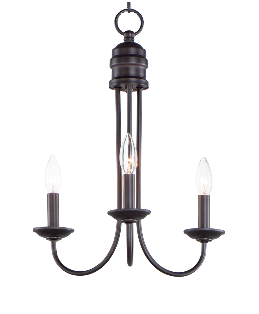 Product image for Logan 3 Light Chandelier - Oil Rubbed Bronze