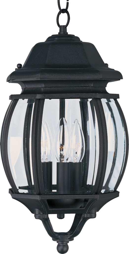 Product image for Crown Hill 3 Light Hanging Lantern - Black