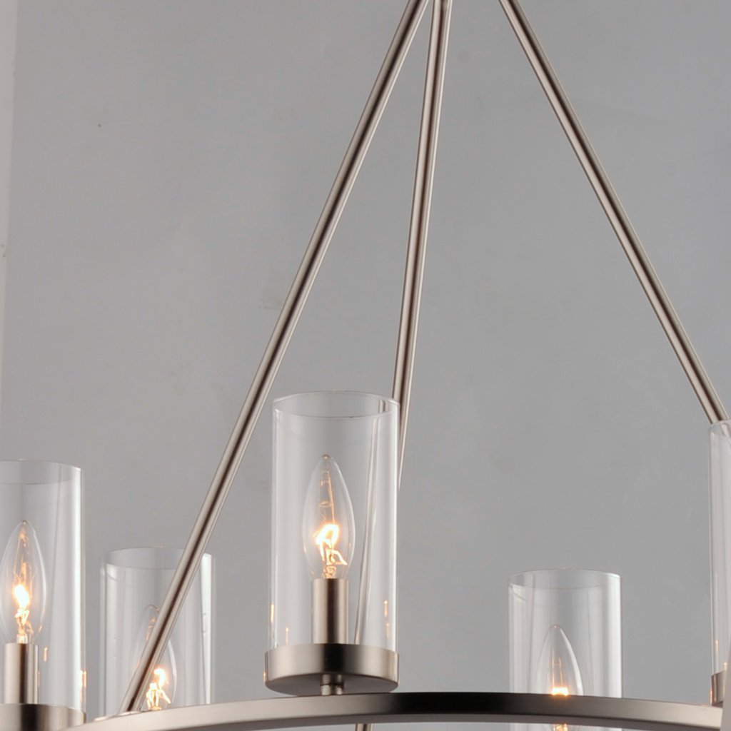 Sentinel 6-Light Chandelier, Satin Nickel