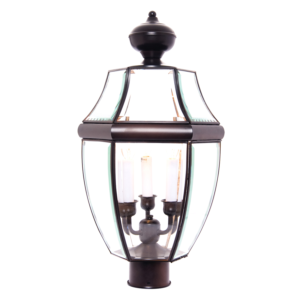 Product image for South Park 3 Light Large Post Lantern - Burnished