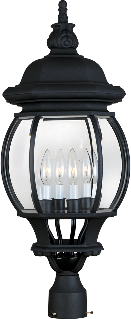 Product image for Crown Hill 4 Light Post Lantern - Black
