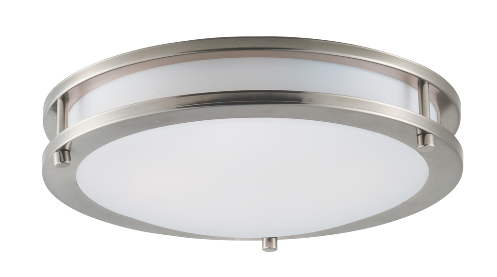 Product image for Linear 12" LED Flush Mount - Satin Nickel