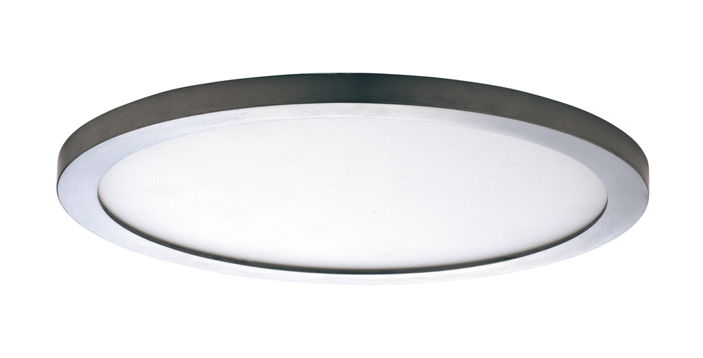 Product image for Wafer 15" LED Round Flush Mount - Satin Nickel