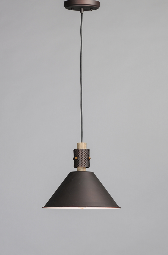 Tucson 1-Light Pendant, Oil Rubbed Bronze / Weathered Wood