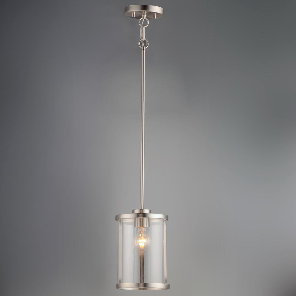 Sentinel 1-Light Mini Pendant, Satin Nickel