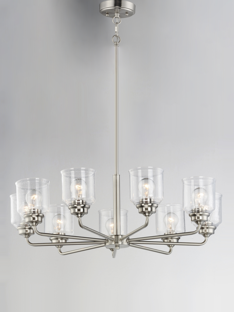 Acadia 8-Light Chandelier, Satin Nickel