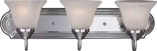 Product image for Essentials 3 Light Vanity - Polished Chrome w/ Marble Glass