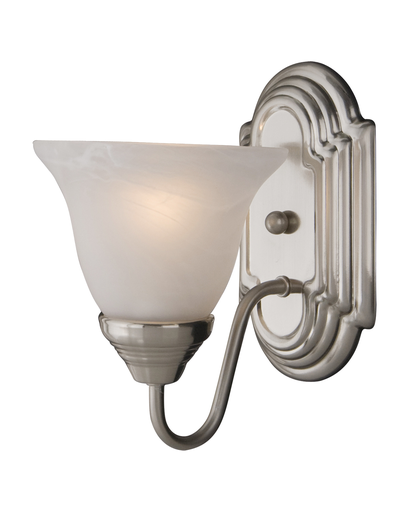Product image for Essentials 1 Light Wall Sconce - Satin Nickel w/ Marble Glass