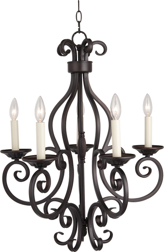 Product image for Manor 5 Light Chandelier - Oil Rubbed Bronze