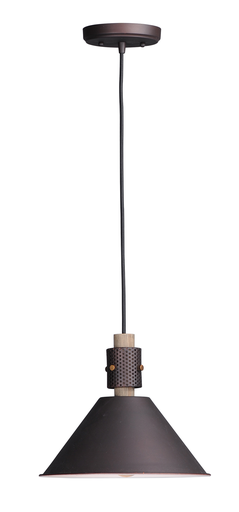 Tucson 1-Light Pendant, Oil Rubbed Bronze / Weathered Wood