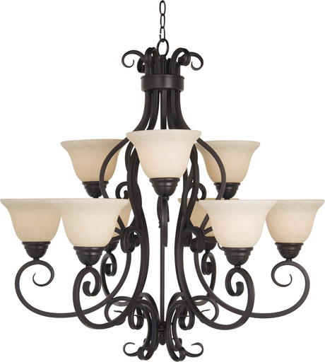 Product image for Manor 9 Light Chandelier - Oil Rubbed Bronze